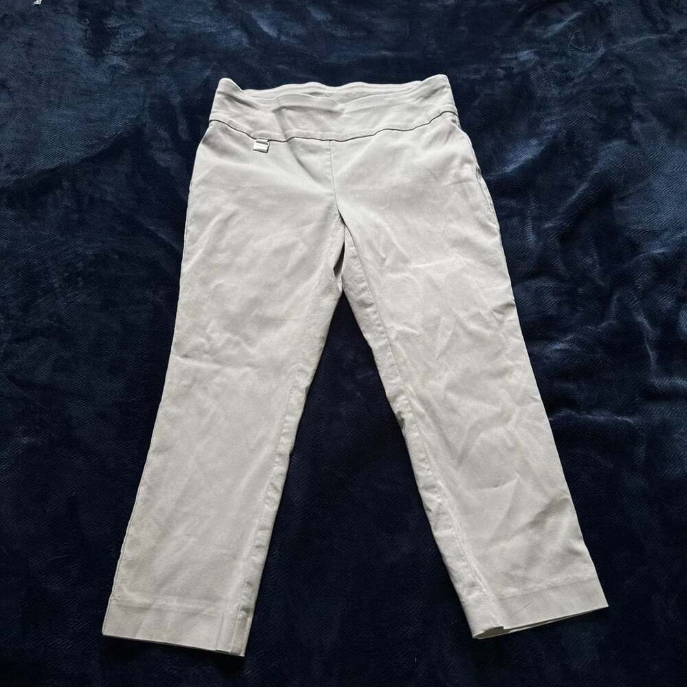 Alfani Women's Beige Pull-On Stretch Cropped Pants Size 4P Capris